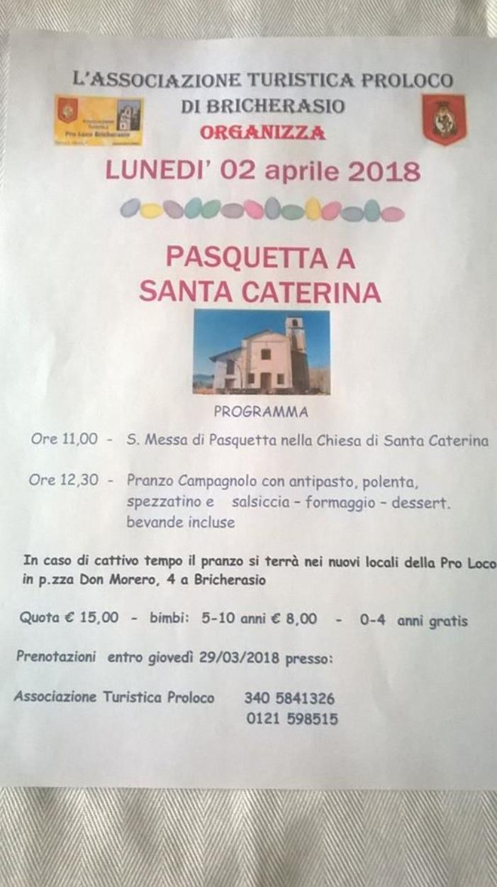 Pasquetta a Santa Caterina