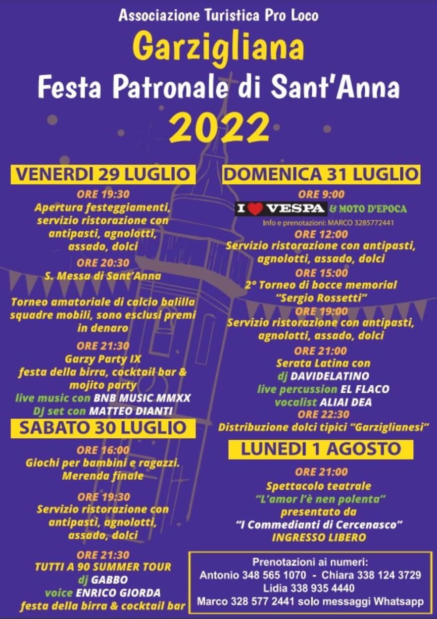 Garzigliana: Festa Patronale di Sant'Anna