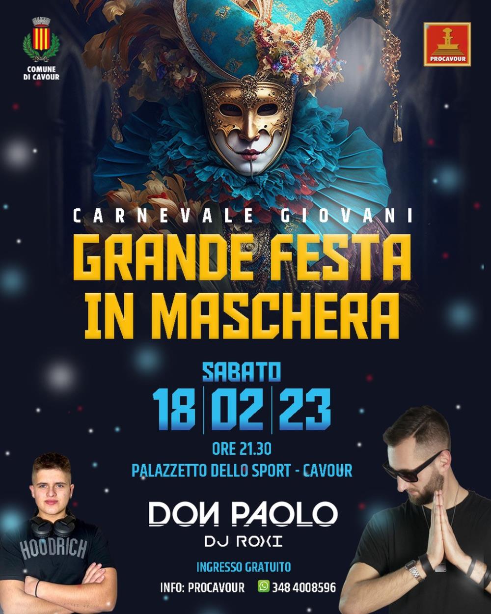 Cavour: Grande festa in maschera
