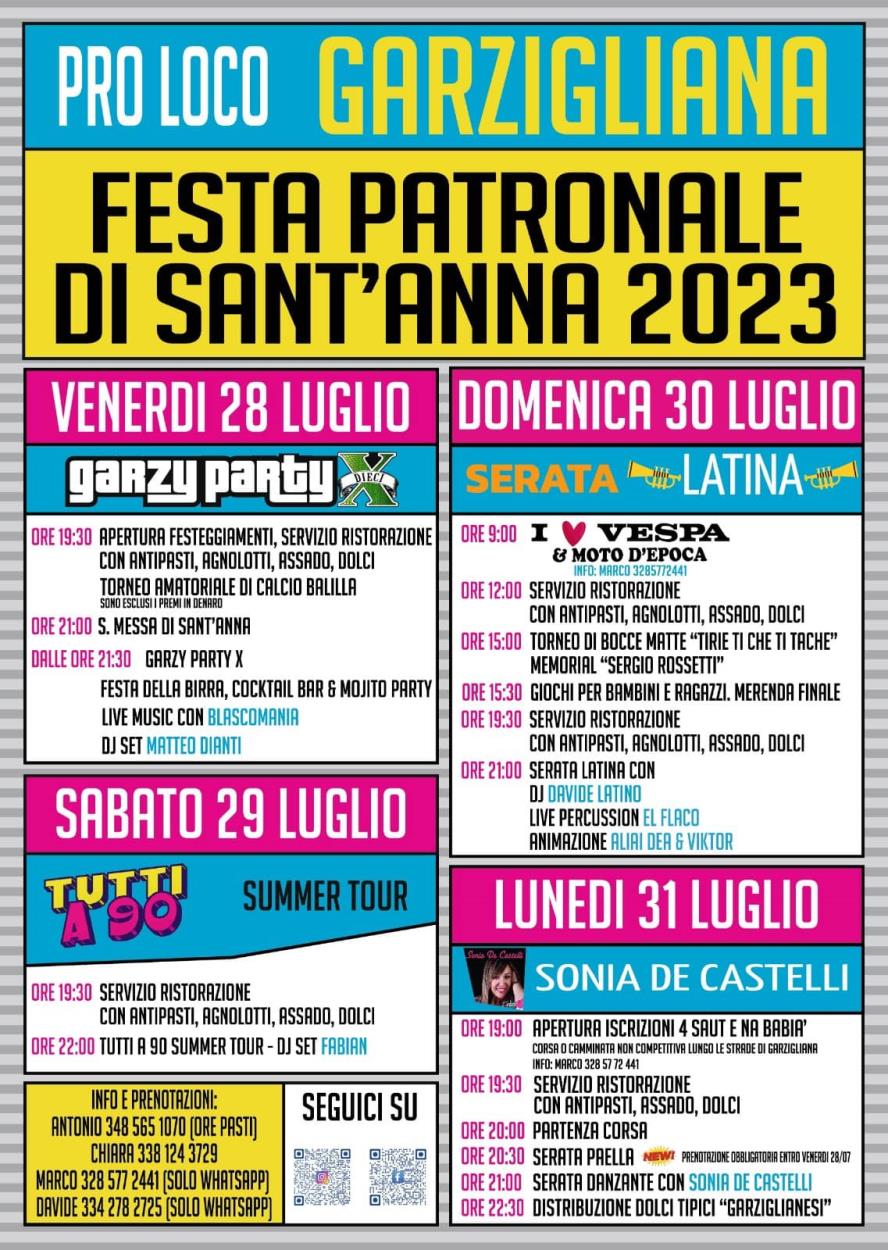 Garzigliana: Festa Patronale di Sant'Anna