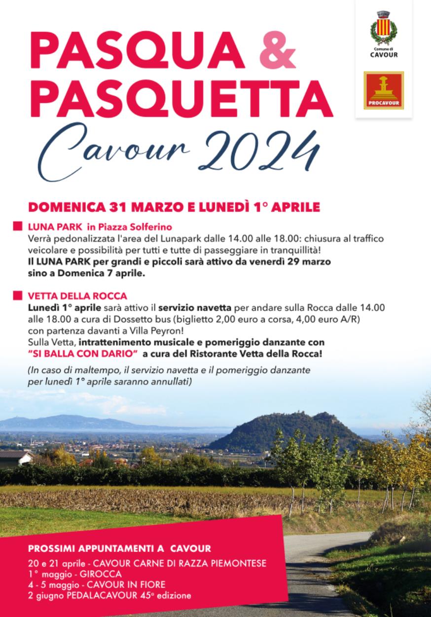 Cavour: Pasqua e Pasquetta