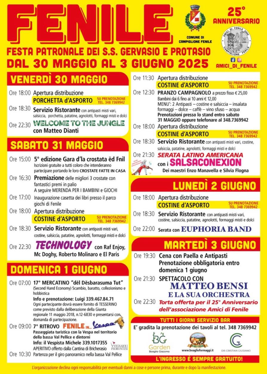 Fenile: Festa patronale dei SS. Gervasio e Protasio