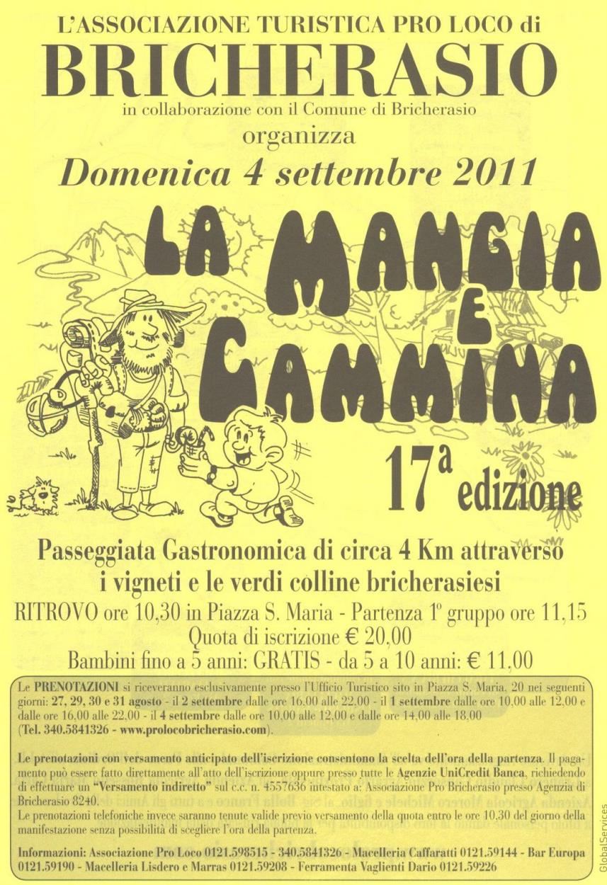 LA MANGIA E CAMMINA DI BRICHERASIO