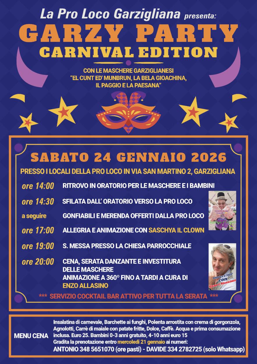 Garzigliana: Garzy Party - Carnival Edition